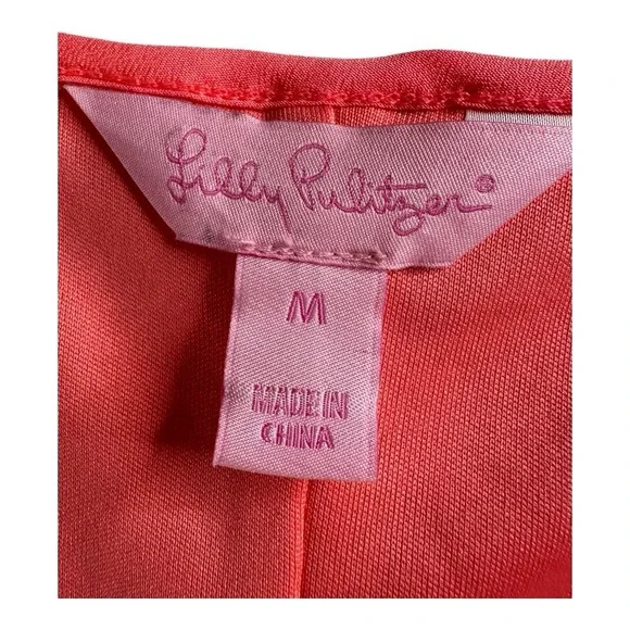 Lilly Pulitzer Lamora Pucker Pink‎ Breakers Lined Size Medium Lace Tunic Dress - Picture 12 of 16
